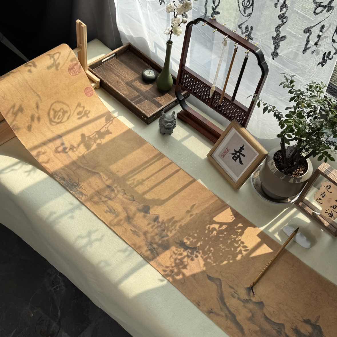 景阳阁 北宋云山得意图长卷 毛笔书法专用宣纸直播间专用