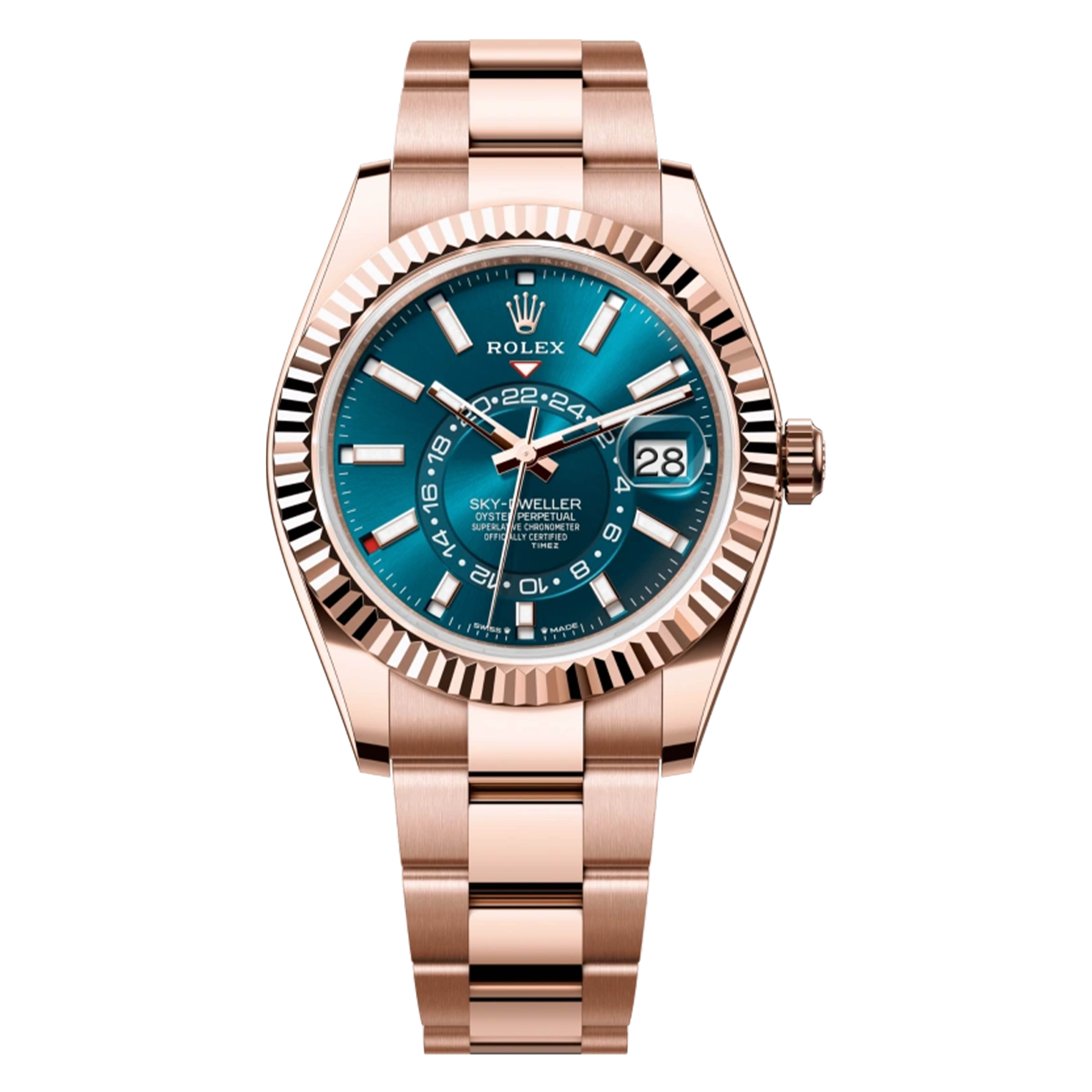 未使用 Rolex/劳力士 /336935玫瑰金板带蓝天行/42mm