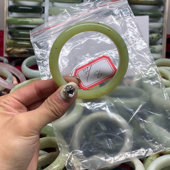 未镶嵌蛇纹石玉手镯小*子8