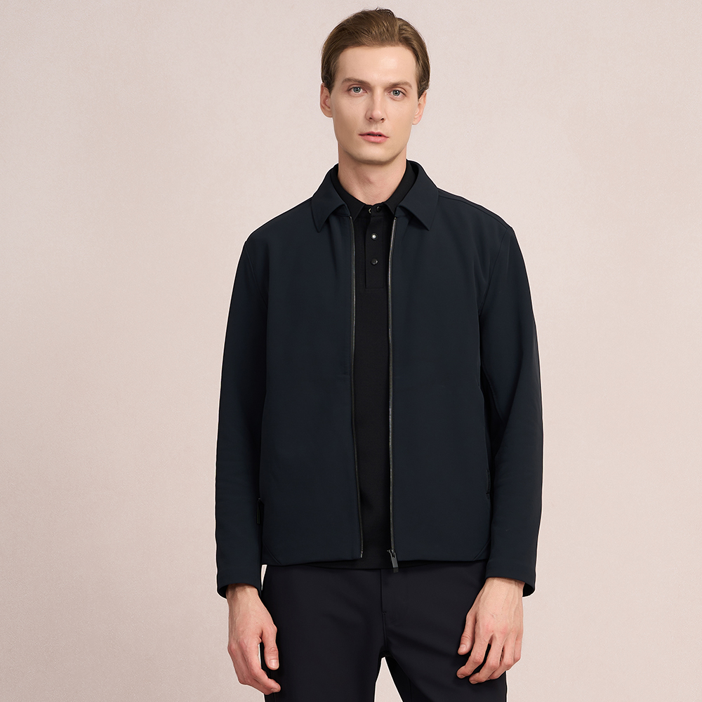 路卡迪龙【磨毛内里】秋冬男士商务功能茄克翻领纯色防风151255104