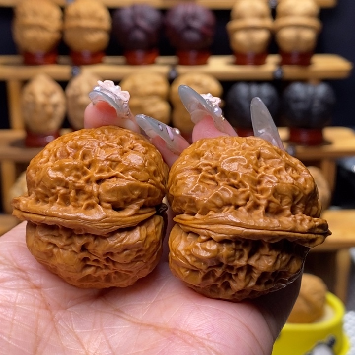 把件文玩核桃马蹄金蟾28号39尺