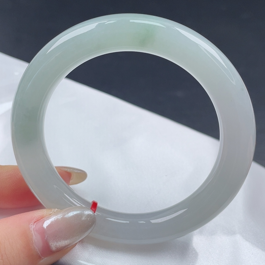 翡翠未镶嵌手镯53圆条