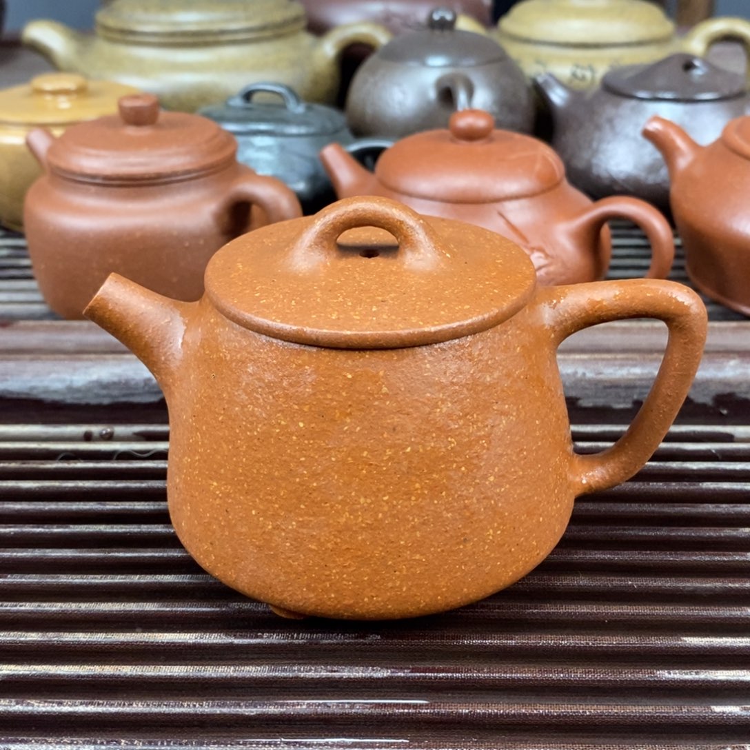 紫砂茶壶宜兴原矿紫砂壶高石瓢全手