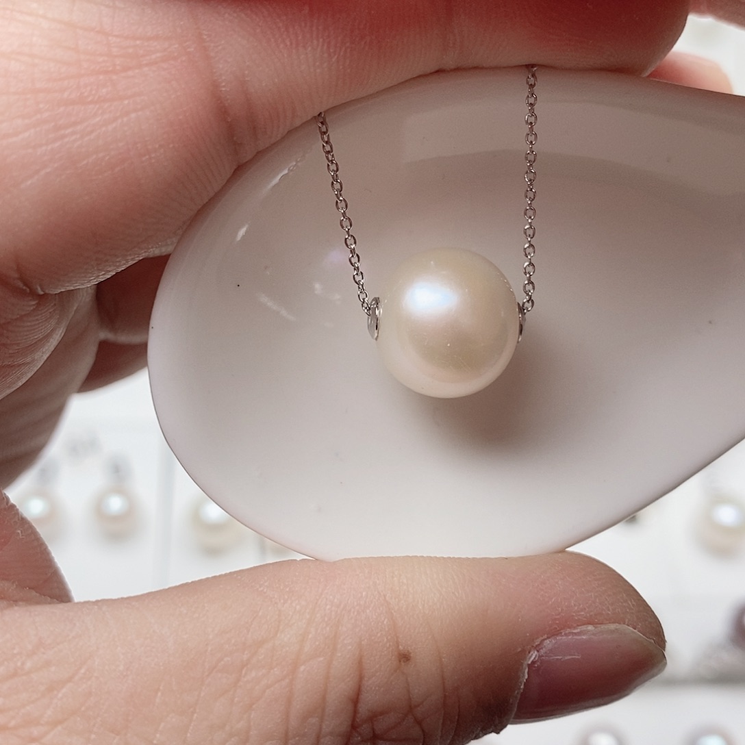 淡水珍珠颈饰银S925镶嵌013