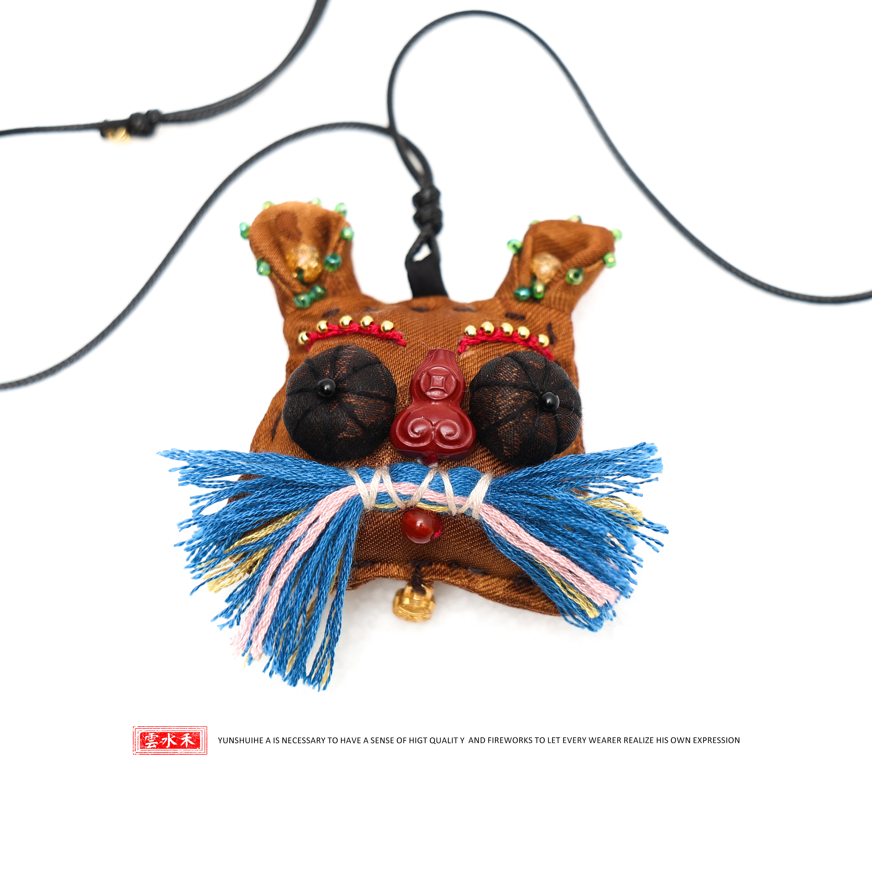 非金属布艺吊坠 新中式小老虎布艺公仔吊坠