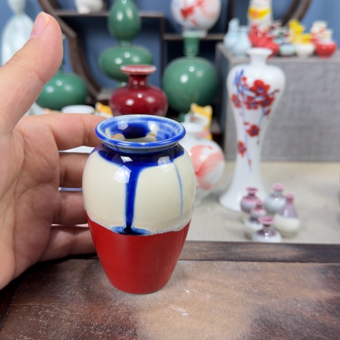 陶瓷手工小花器摆件