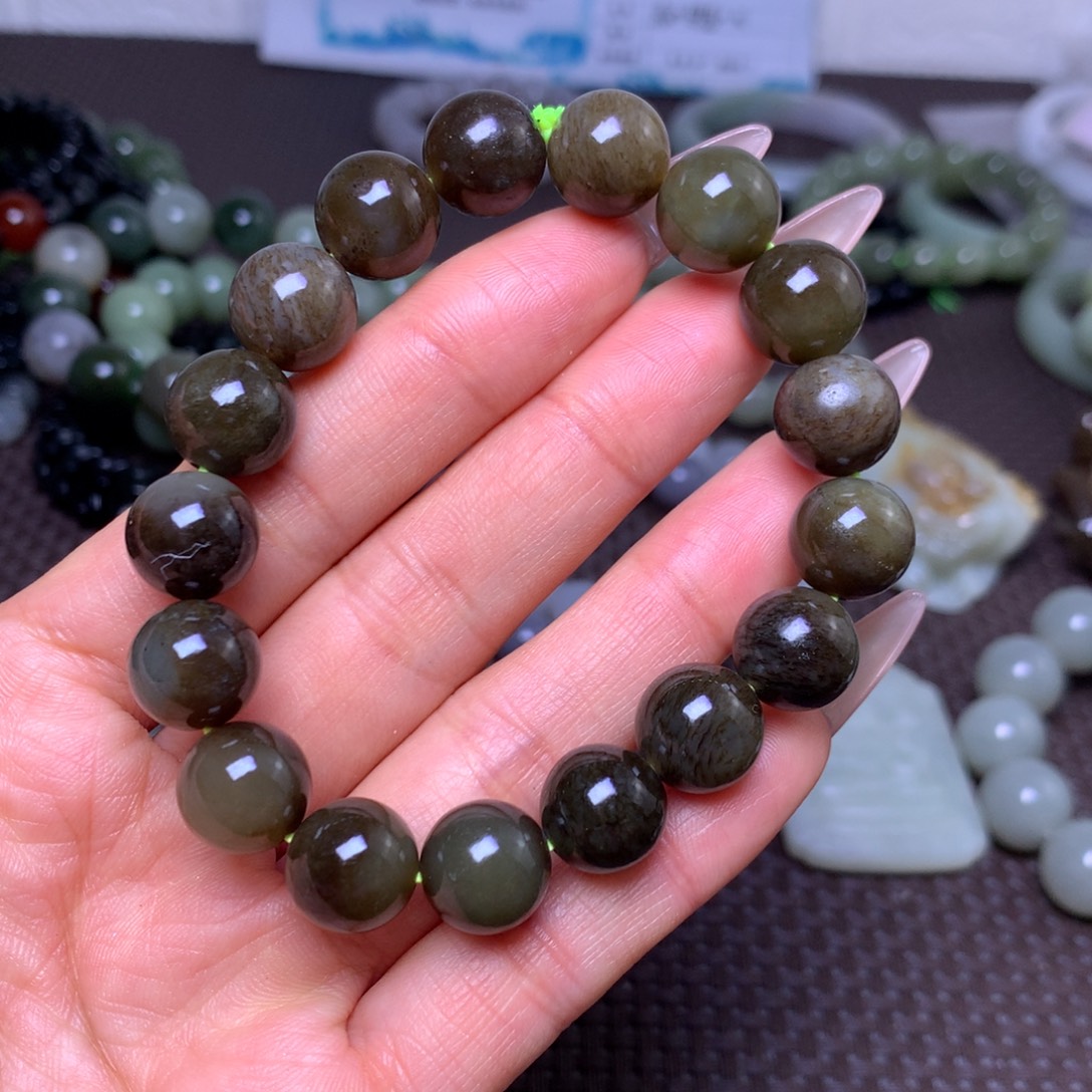 和田玉未镶嵌手串卡12