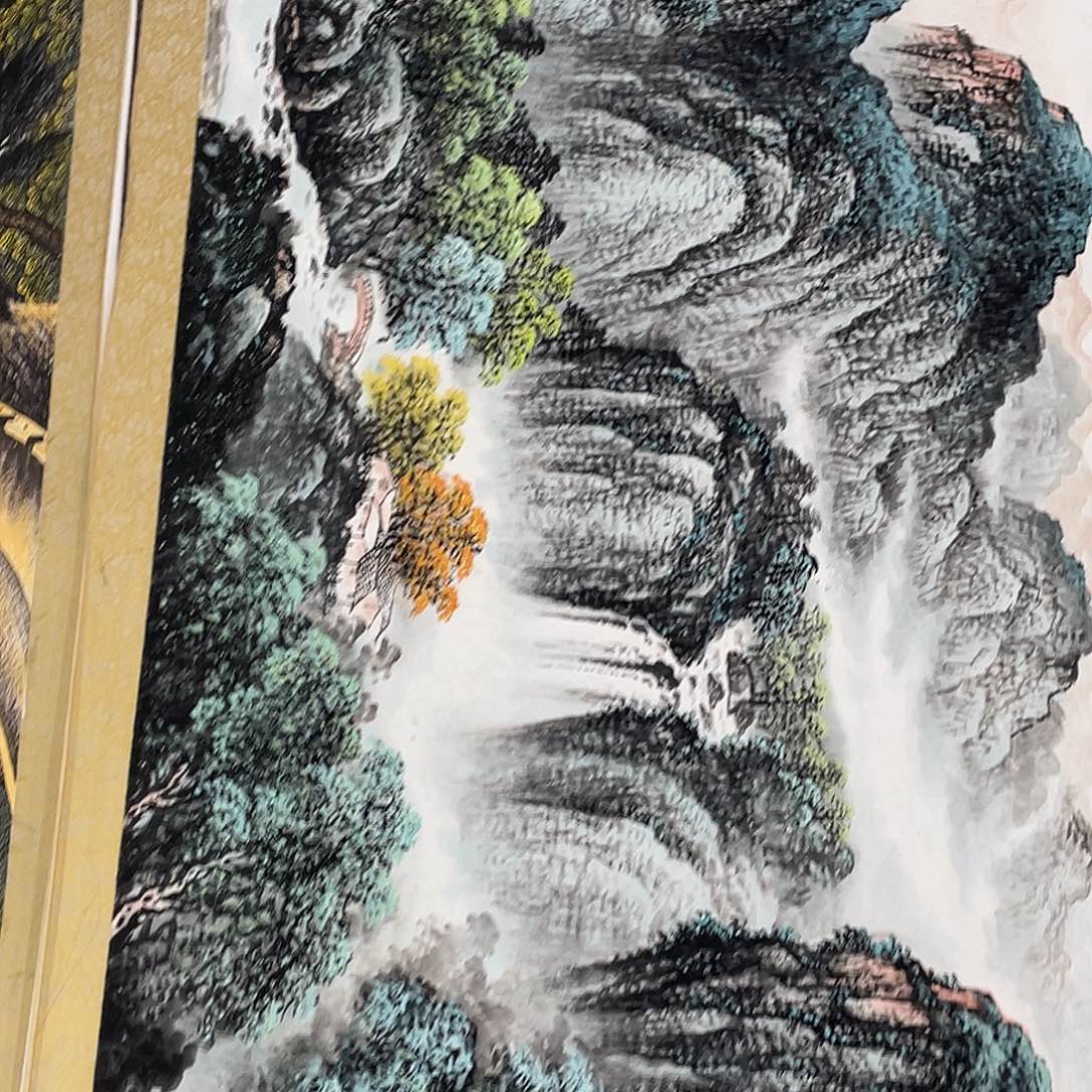 国画老师手臂手绘作品y