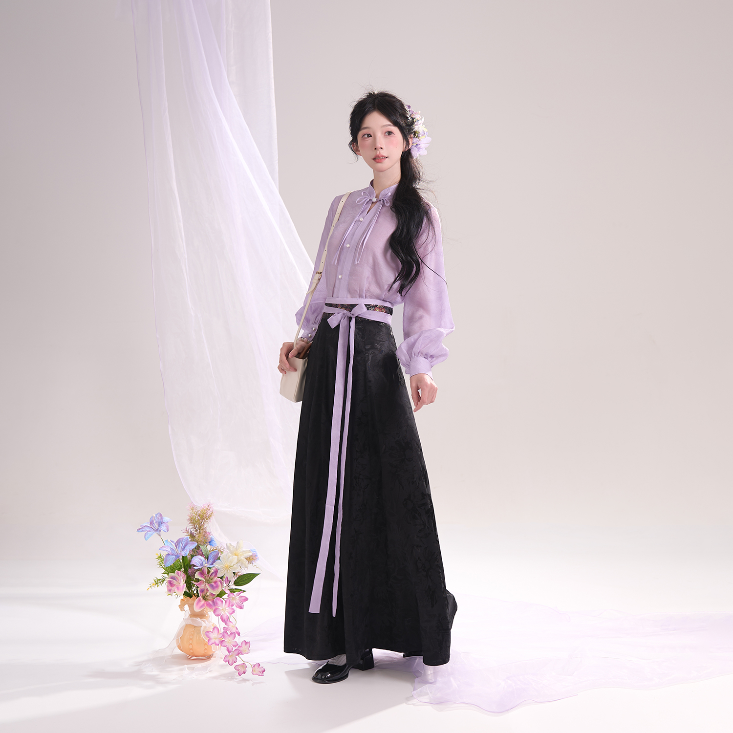 微瑕 阳阳清货【黛影】图原创春日色彩美学春夏显瘦穿搭