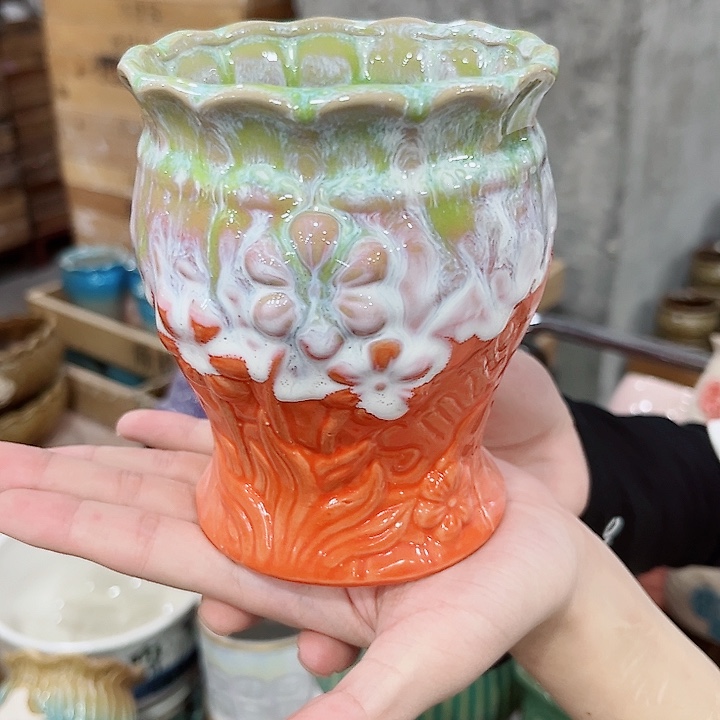 有孔.凑单10元陶瓷花盆发货！