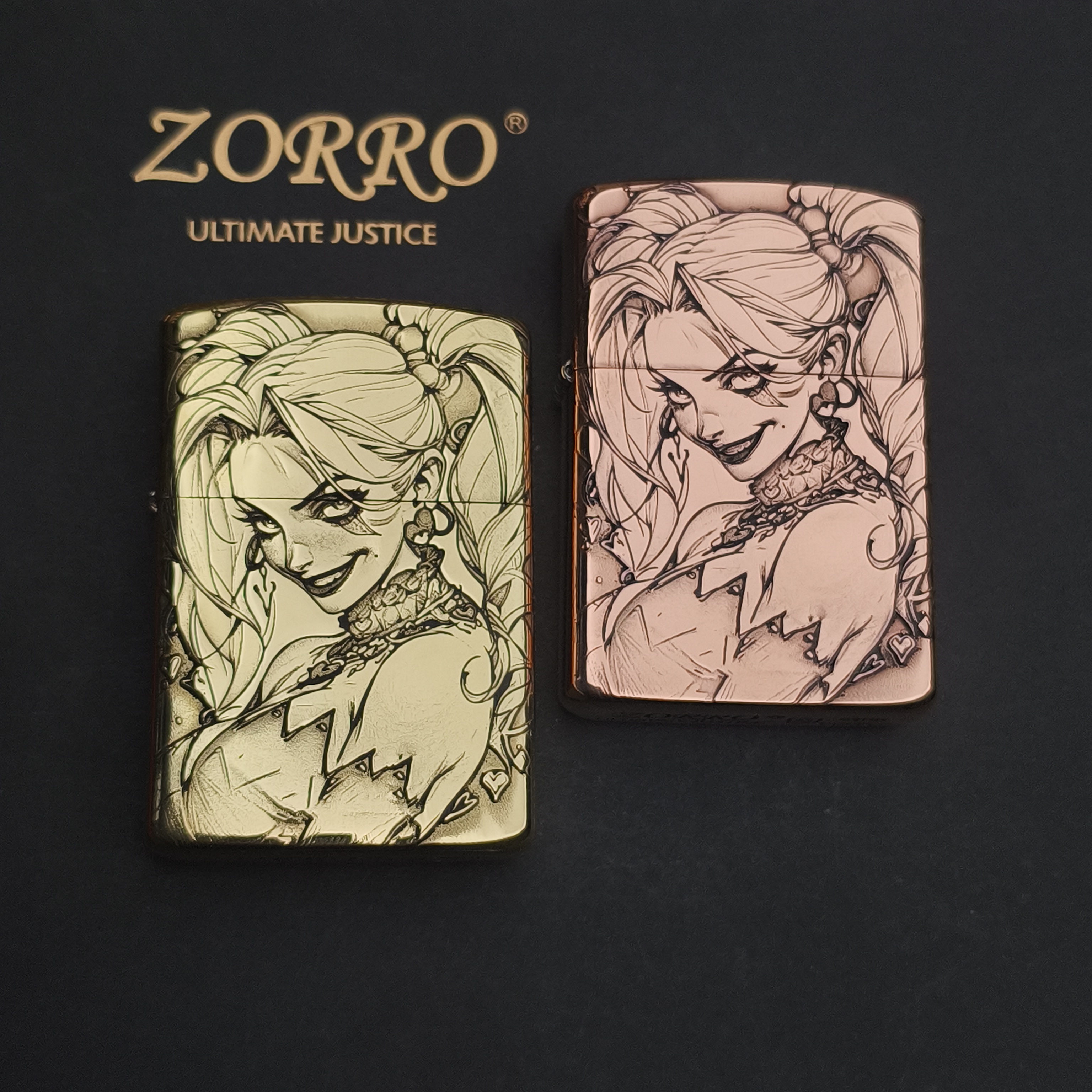 小丑女黄铜防风打火机浮雕人物设计高颜值收藏礼品个性创意送礼物