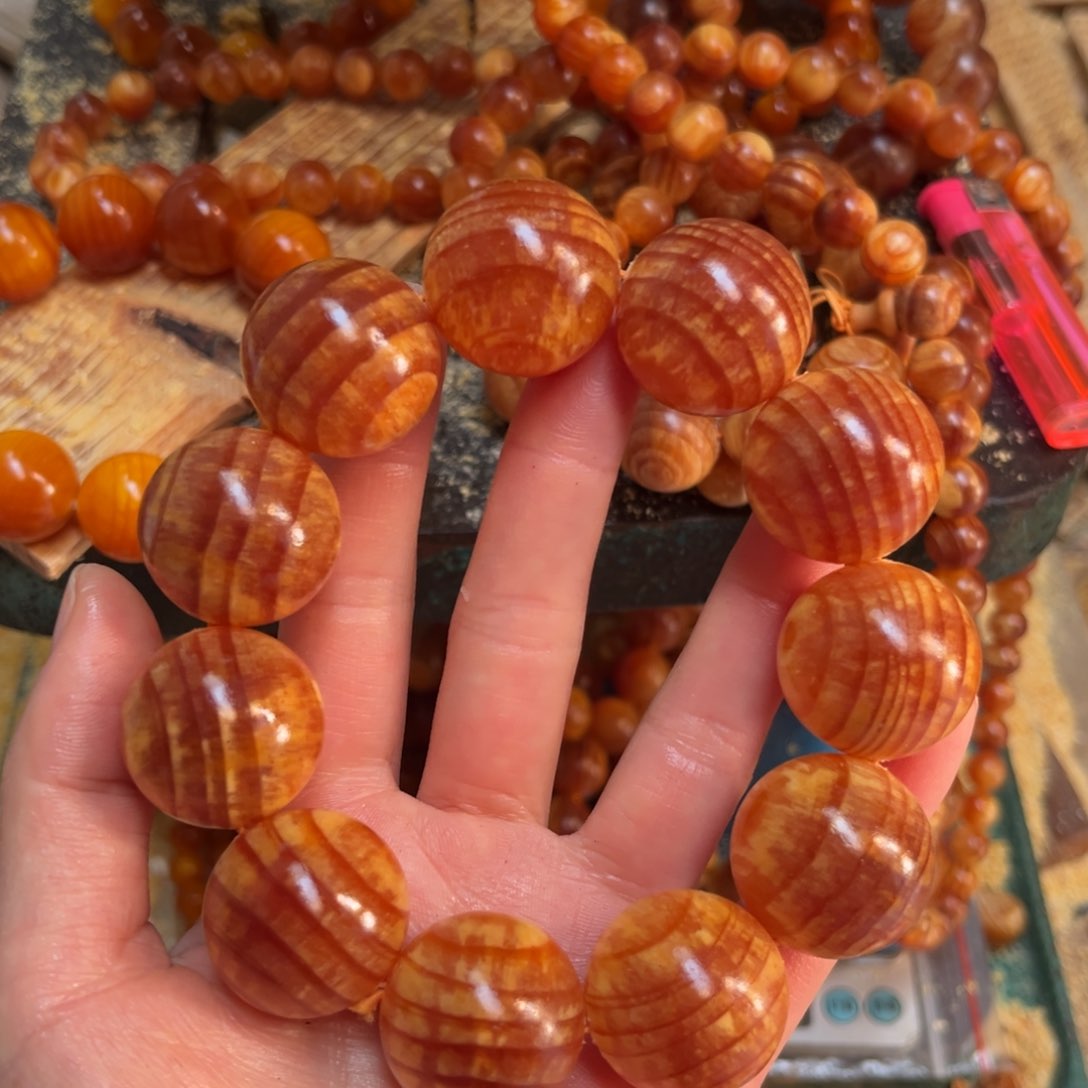 松木（琥珀木）手串/手链2.5满文