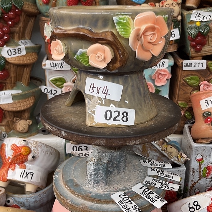 紫砂花盆粗陶材质多肉花盆