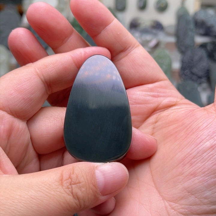 和田玉（青玉）平安吊坠未镶嵌