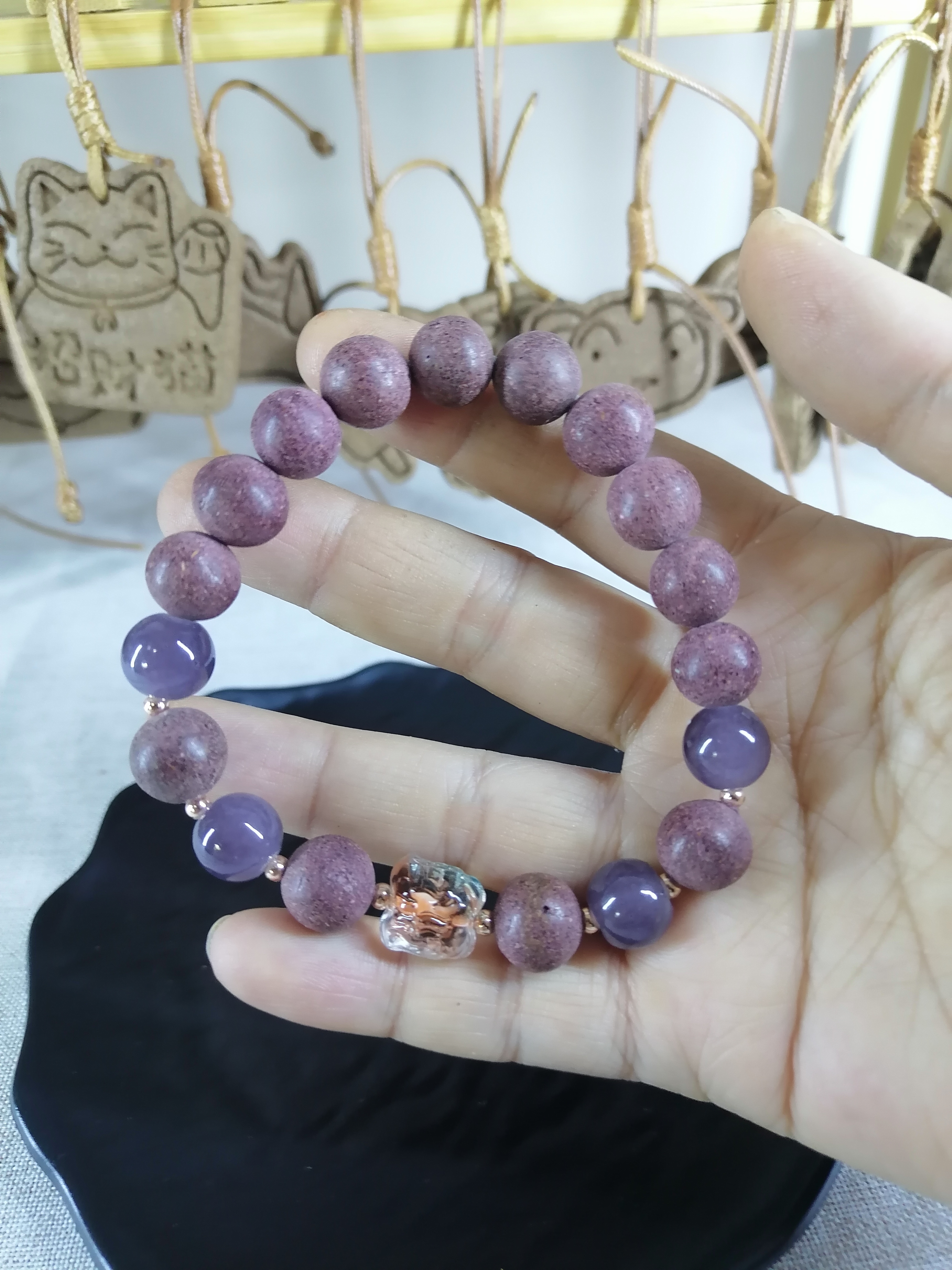 五月【紫华暖木】纯手工制作玫瑰花香中药手串合香珠（日常必备）