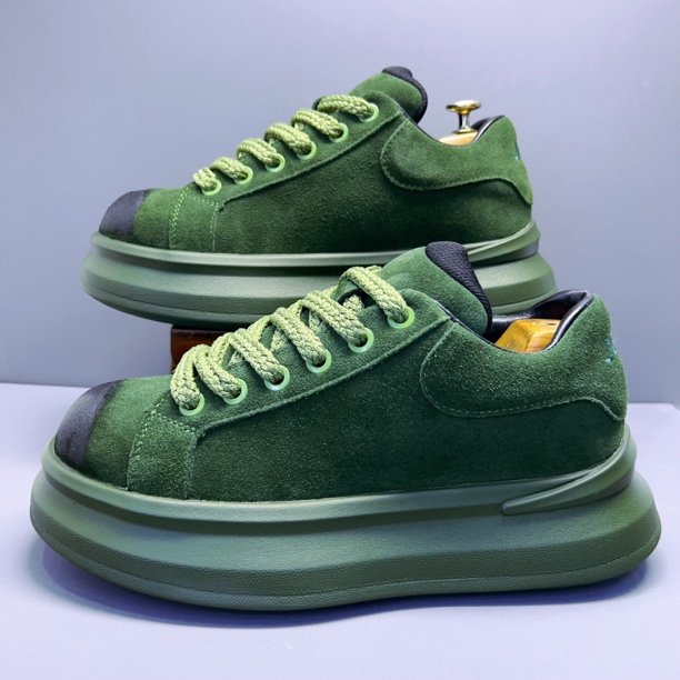 男士厚底增高真皮百搭休闲老爹鞋冬季新款潮流加绒保暖棉鞋面包鞋