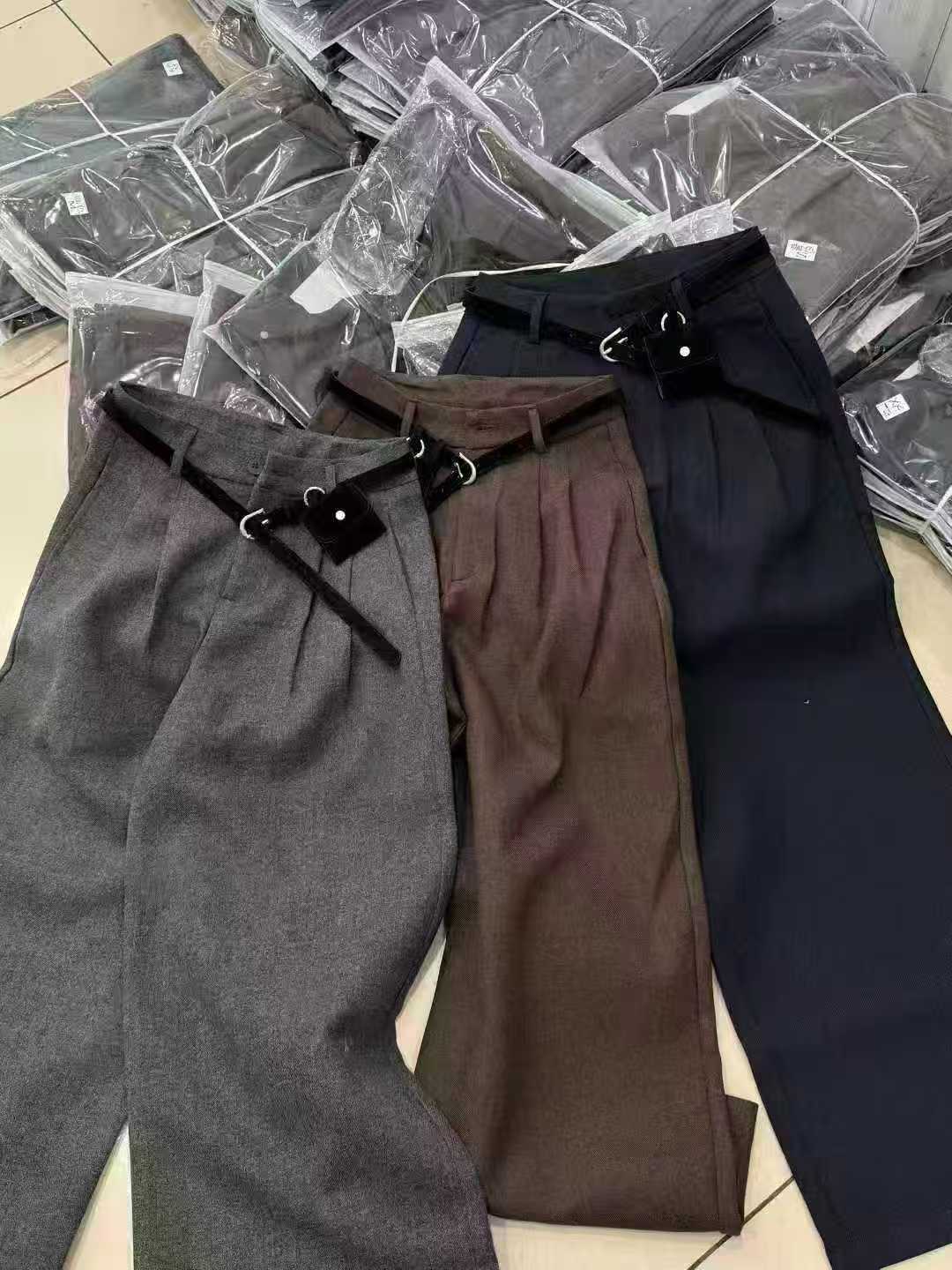 杨茹家小众气质款羊绒直筒裤637