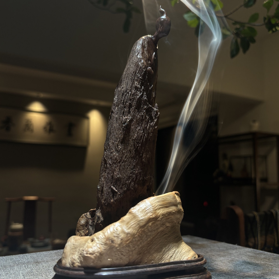 荔枝木木雕摆件无相香炉摆件