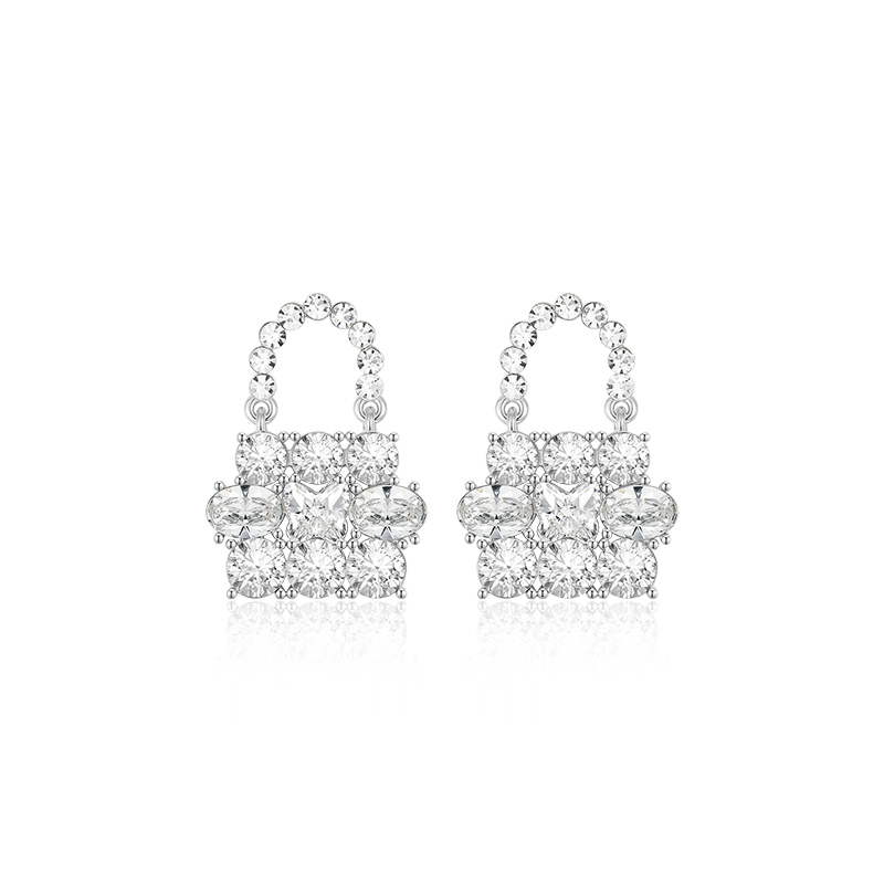 unow 铜合金合成锆石耳饰 闪耀时分耳环百搭小巧女简约气质