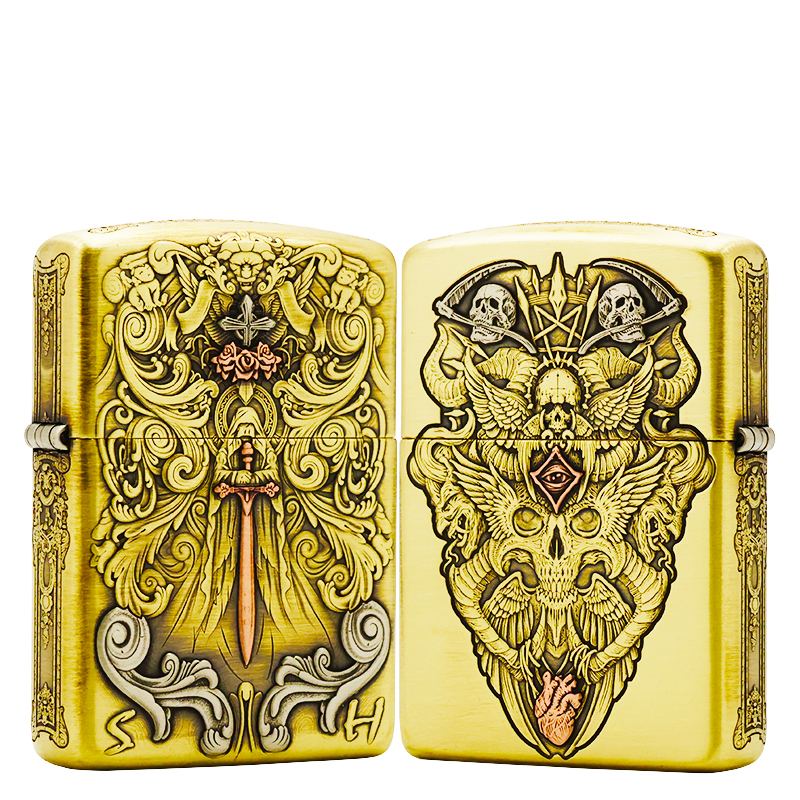 ZIPPO/之宝打火机【审判天使】盔甲机原装正品煤油机DYJ1