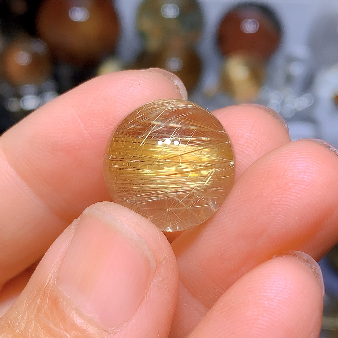 水晶单珠未镶嵌好*天然水晶