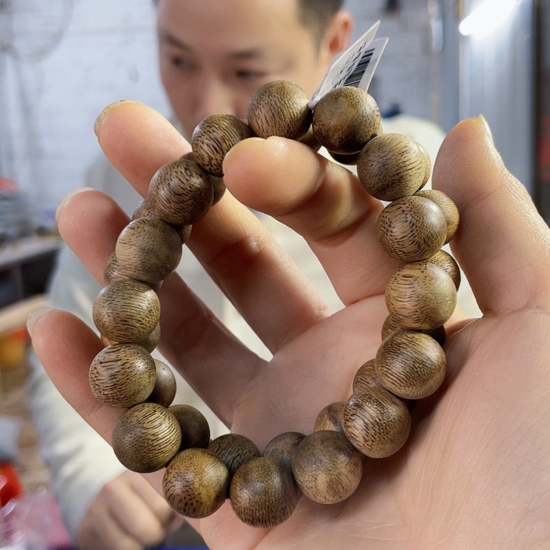 沉香手串棋楠圆珠单圈1.3/9克多样性发一