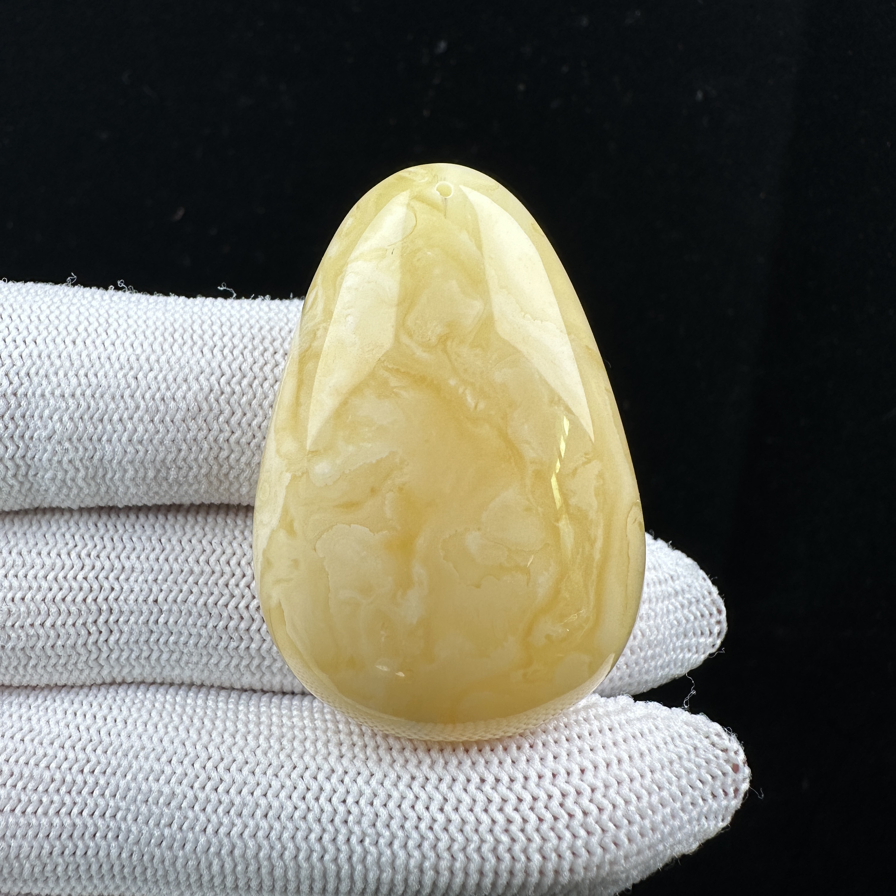 Y2792天然原矿蜜蜡水滴29x42x13mm 10克抖音基地质检发货