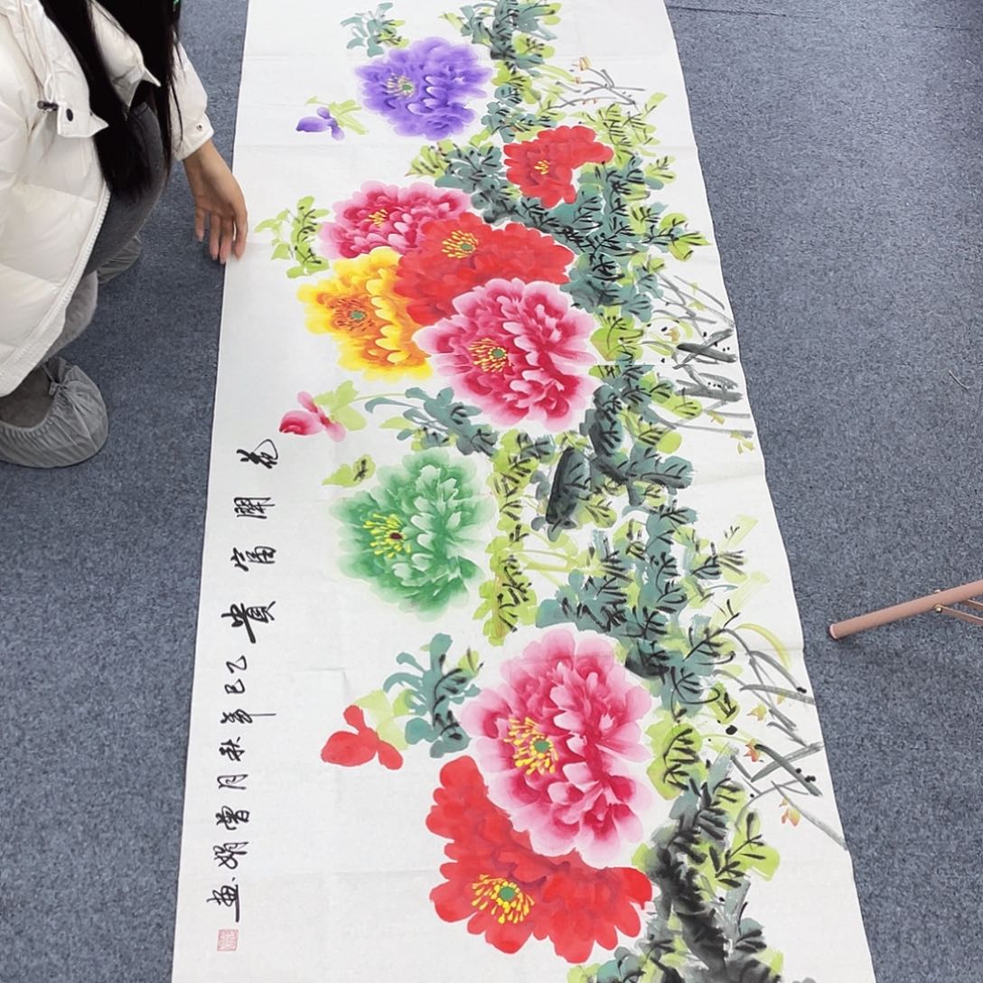 国画国画作品小姐姐放漏…