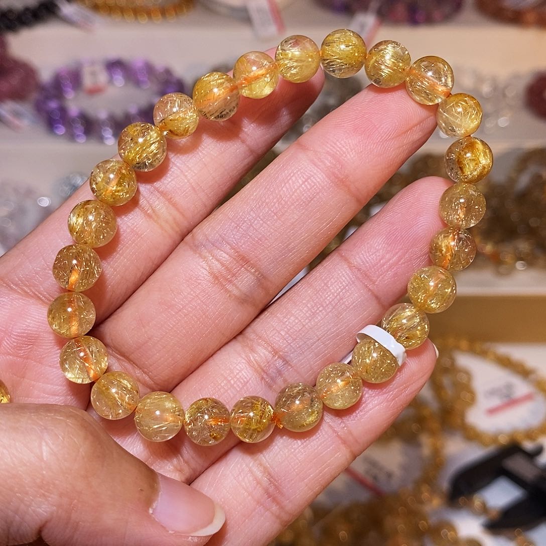 【闪购商品】发晶手串未镶嵌段**呀金发7.3m