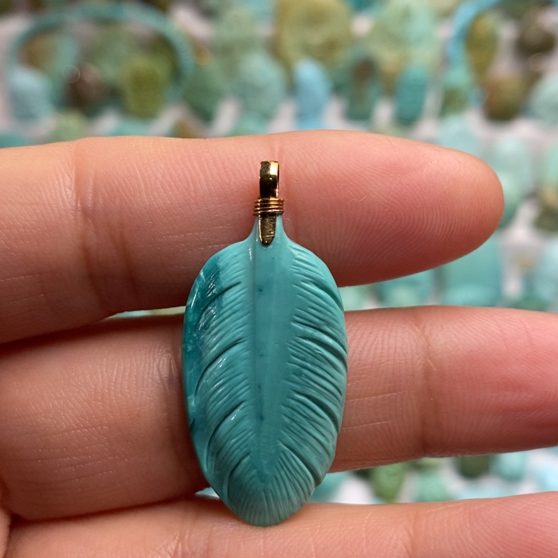 绿松石18K金镶嵌绿松石绿松石