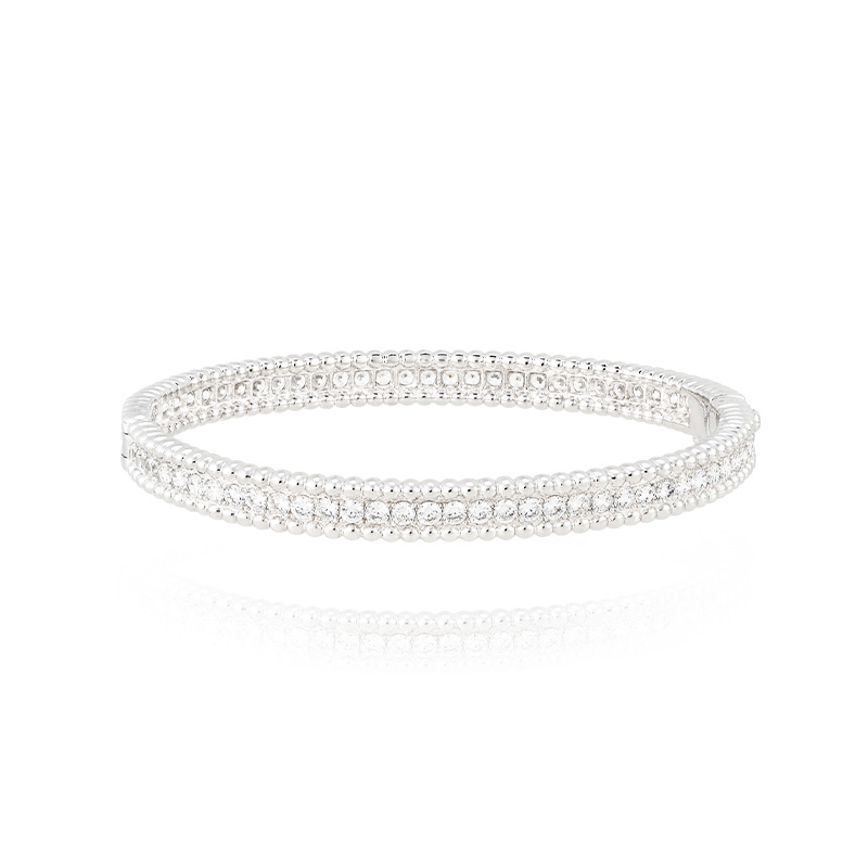 合金手镯 珠珠白米珠手镯 轻奢ins风欧美时尚潮流小众设计