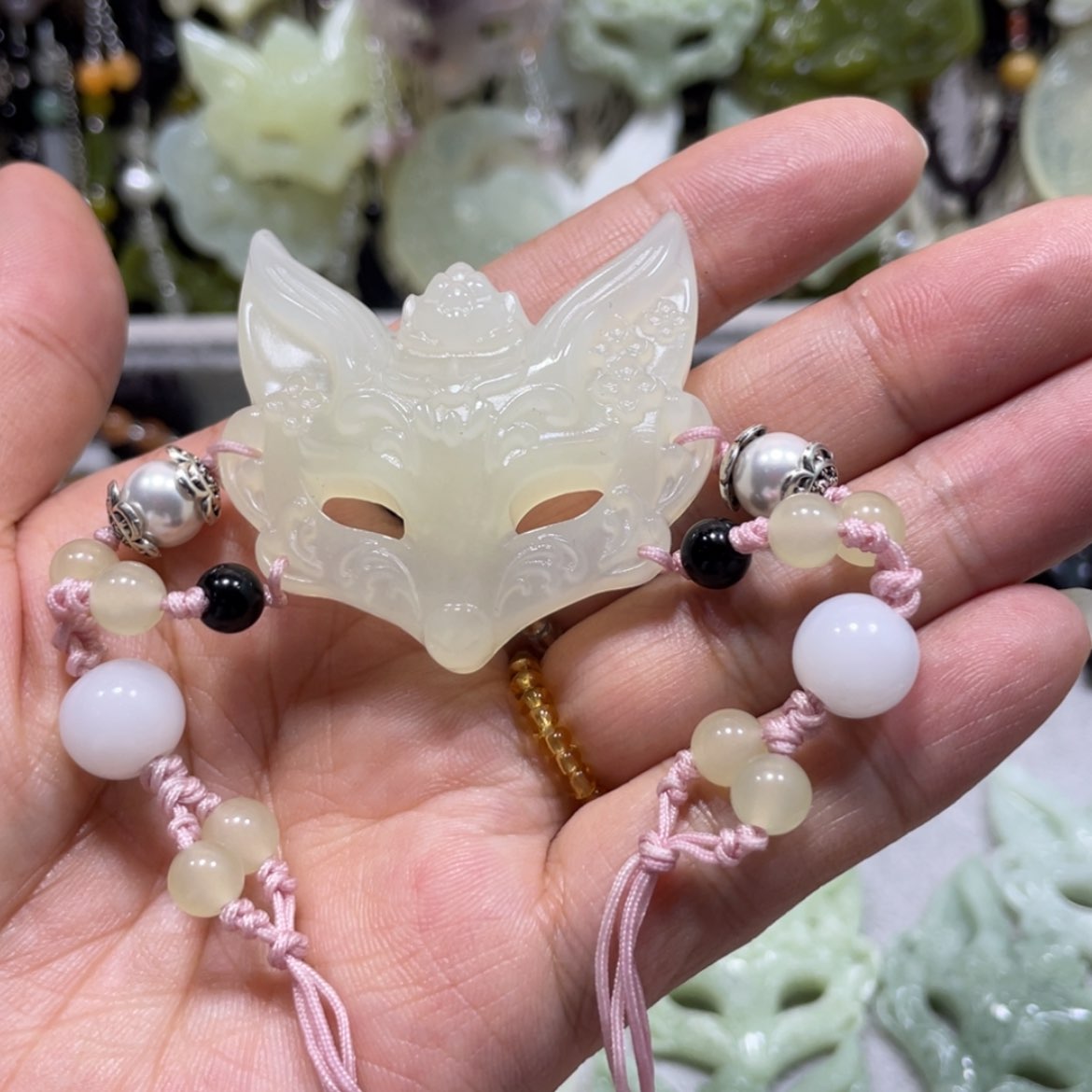 【闪购商品】岫玉颈饰未镶嵌3手牌