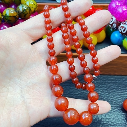 玛瑙/玉髓手链未镶嵌太岁肉灵芝