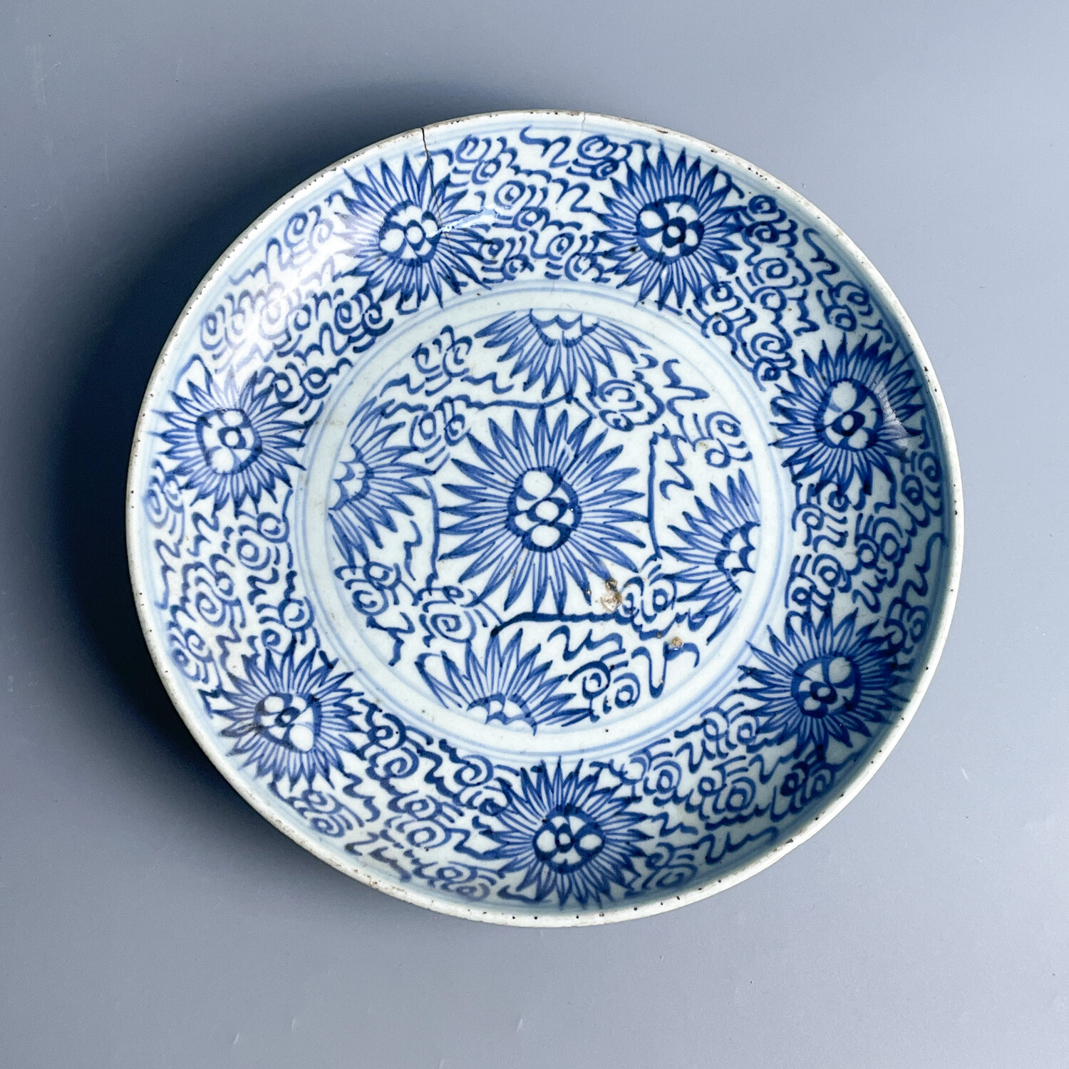 M25LP008919 - 清中期青花花卉纹盘3