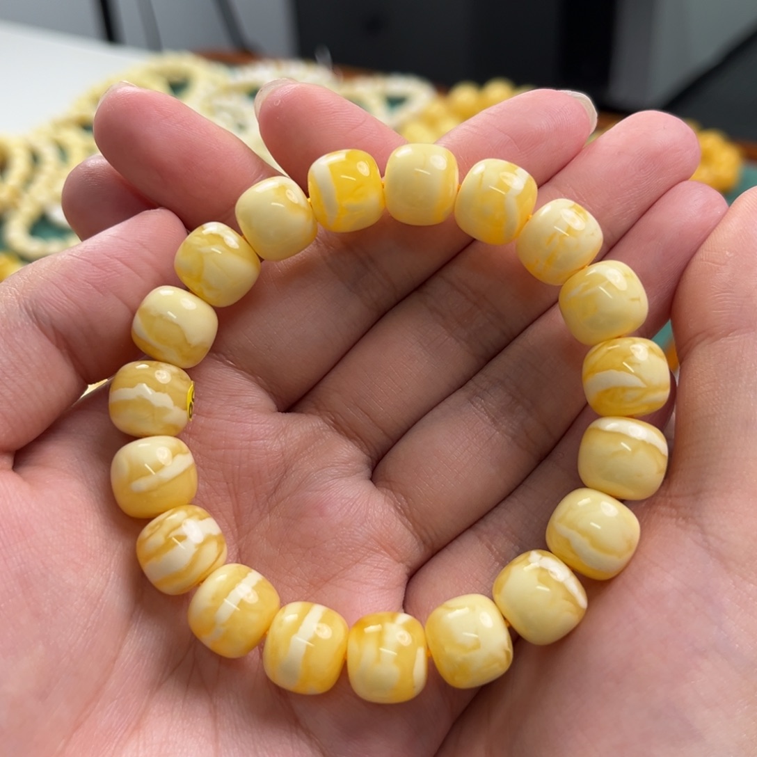 琥珀手链未镶嵌12m同料