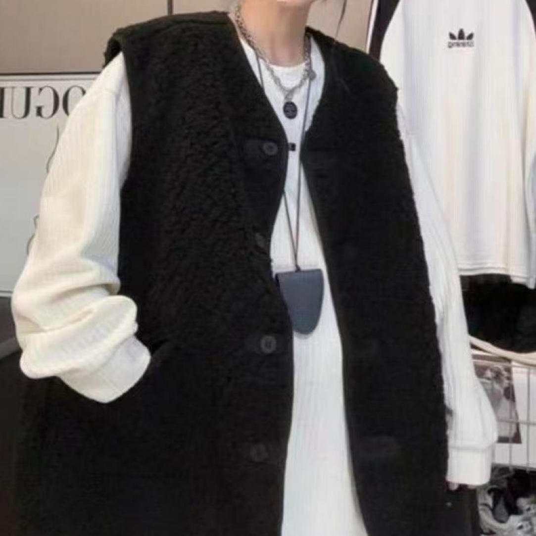 【张大漂亮】羊羔毛马甲2529