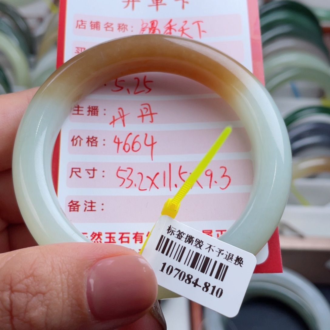 【闪购商品】和田玉手镯未镶嵌浅***笑53