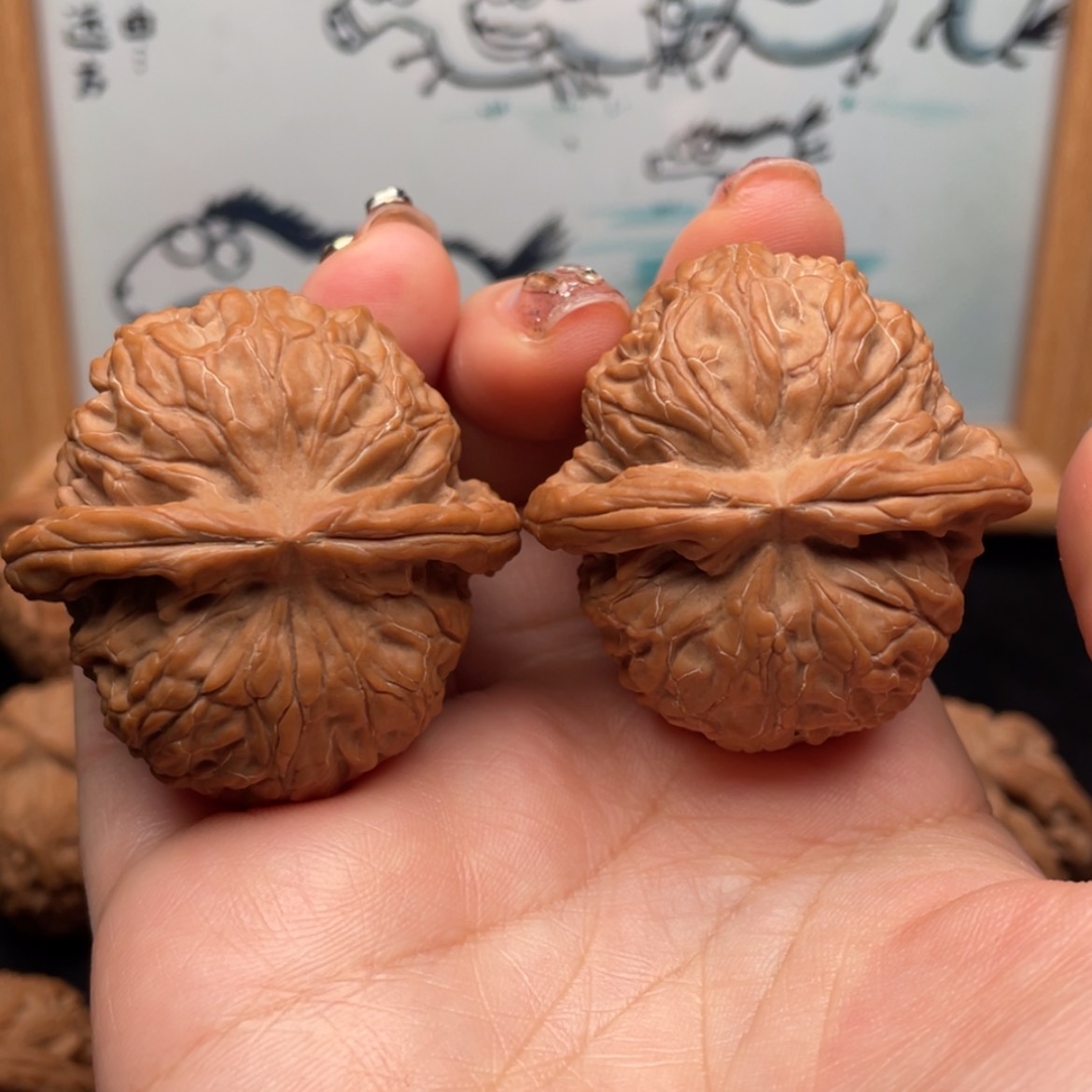 【闪购商品】文玩核桃把件41全品蓟县元宝