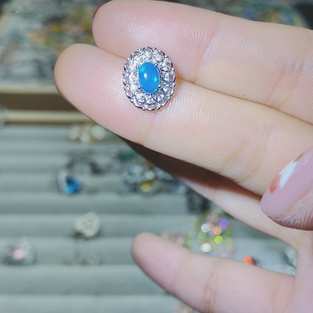 【闪购商品】托帕石耳饰银S925镶嵌