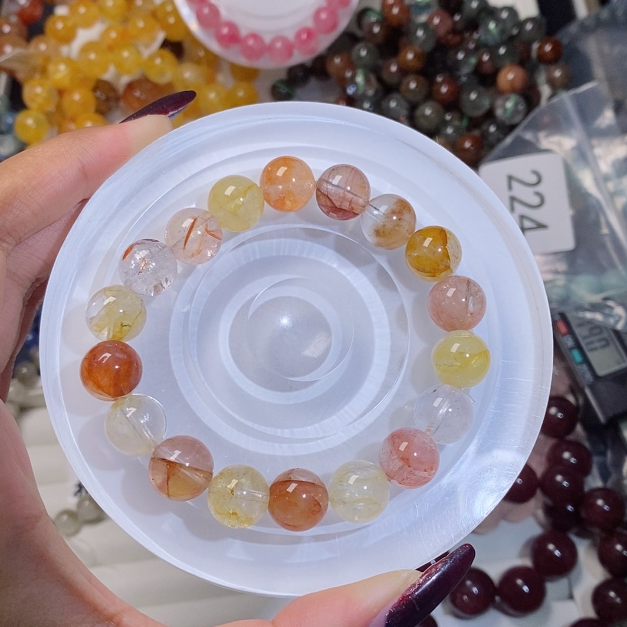 【闪购商品】水晶手链未镶嵌锦鲤胶花447