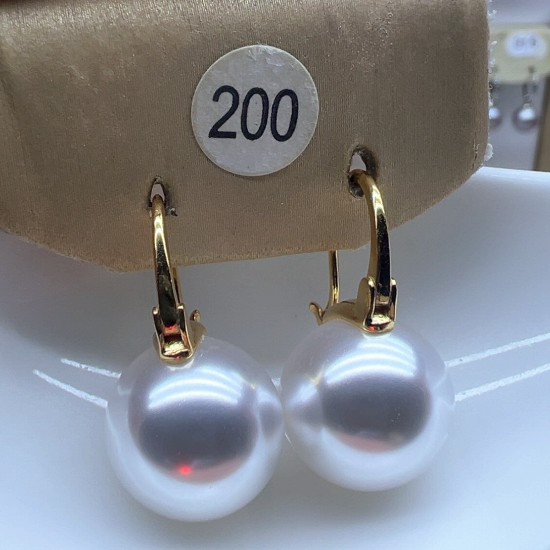银S925镶嵌淡水珍珠耳饰
