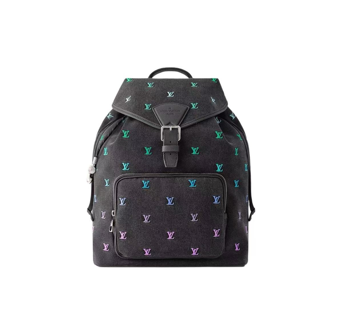未使用 LouisVuitton/路易威登 25新款montsouris炫彩老花双肩包