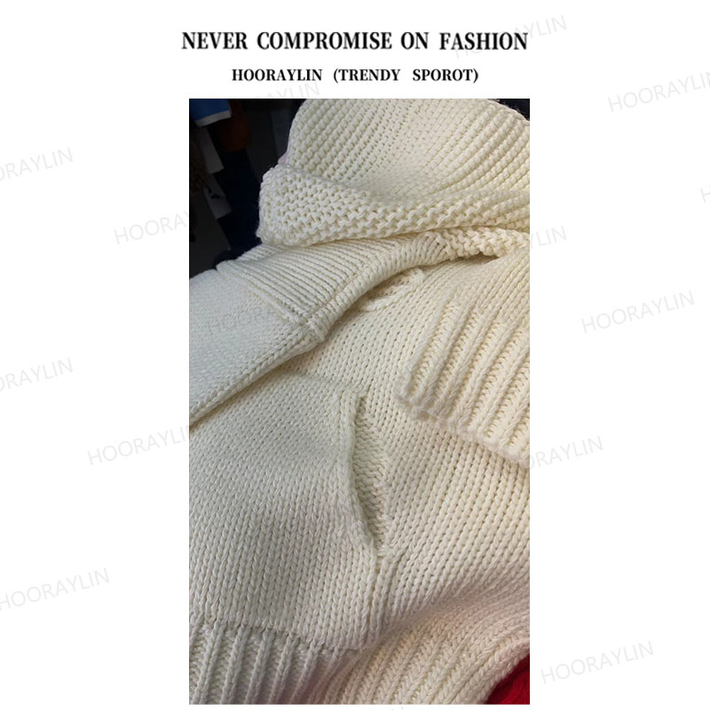 【HoorayLin】 白色重磅毛衣DL293