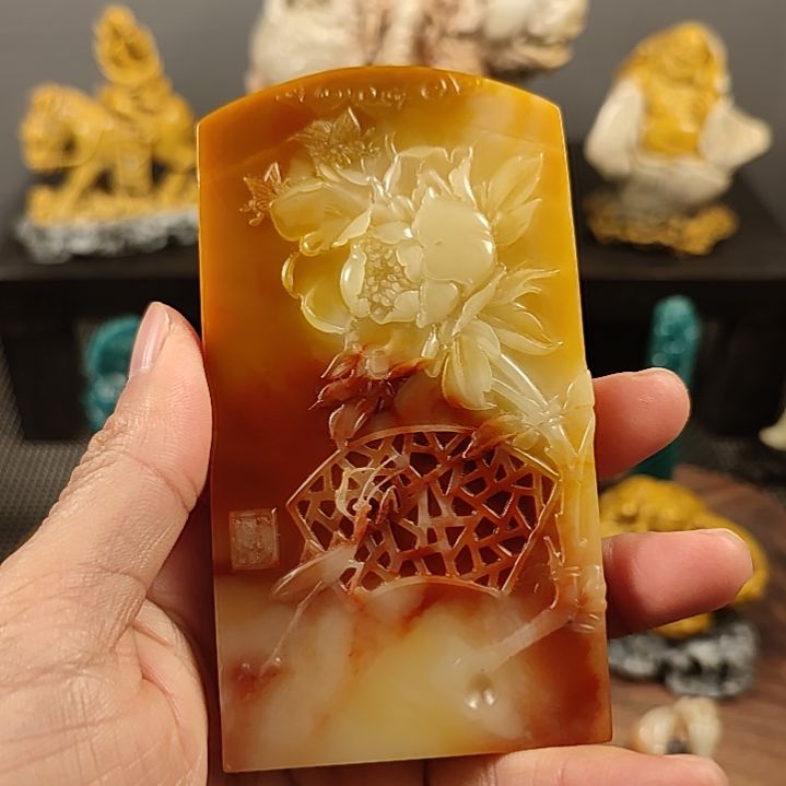 寿山石北**南手把件手把件