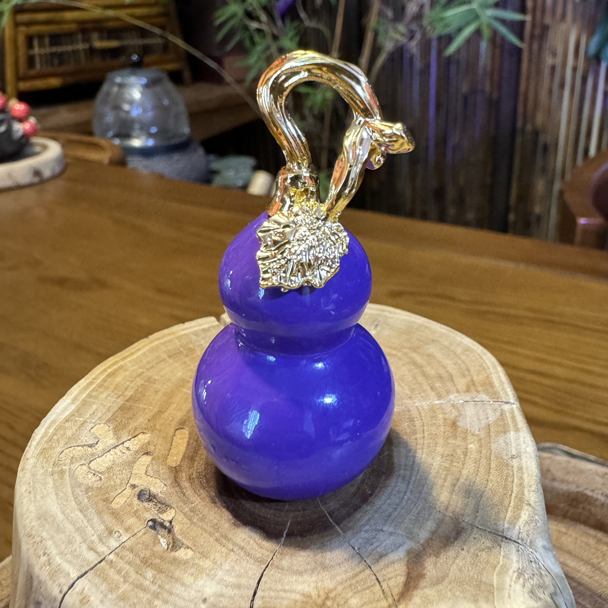 紫色珐琅彩小葫芦！