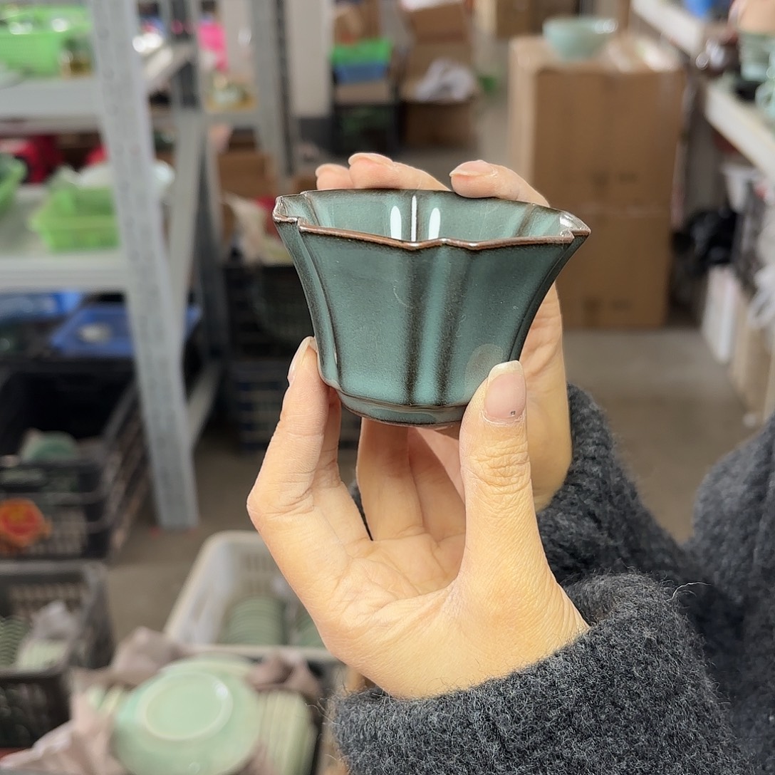 龙泉云间青瓷小米茶器