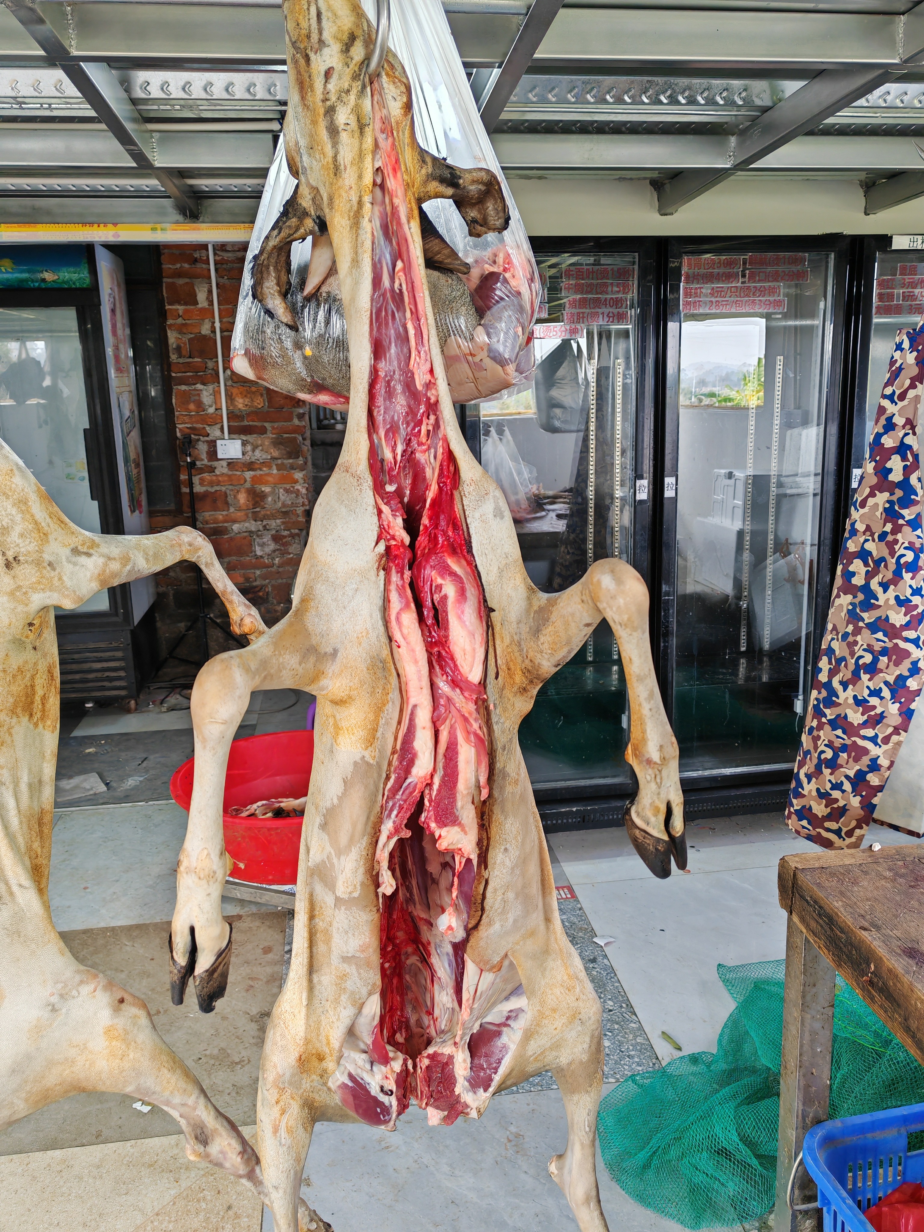 高州本地黑山羊整羊10公斤整扇70%腿排直播间称重