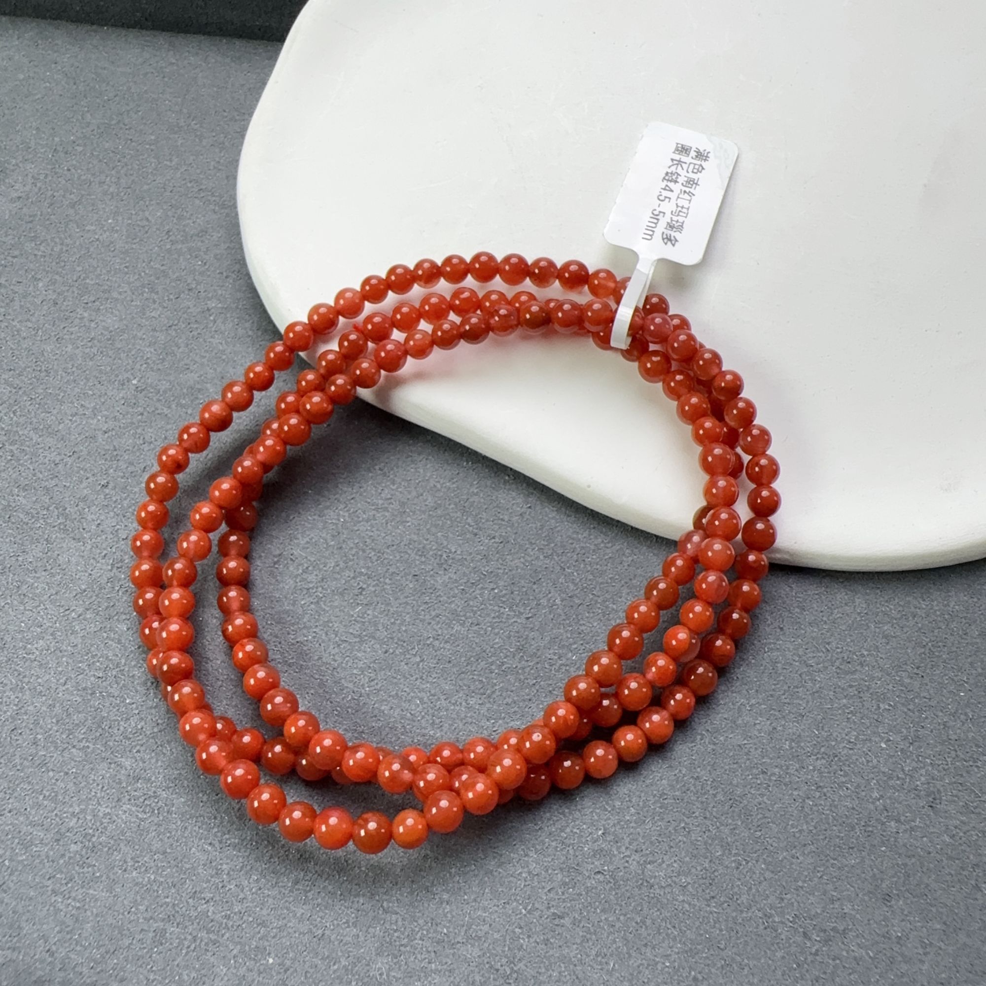 满色南红玛瑙多圈长链4.5-5mm