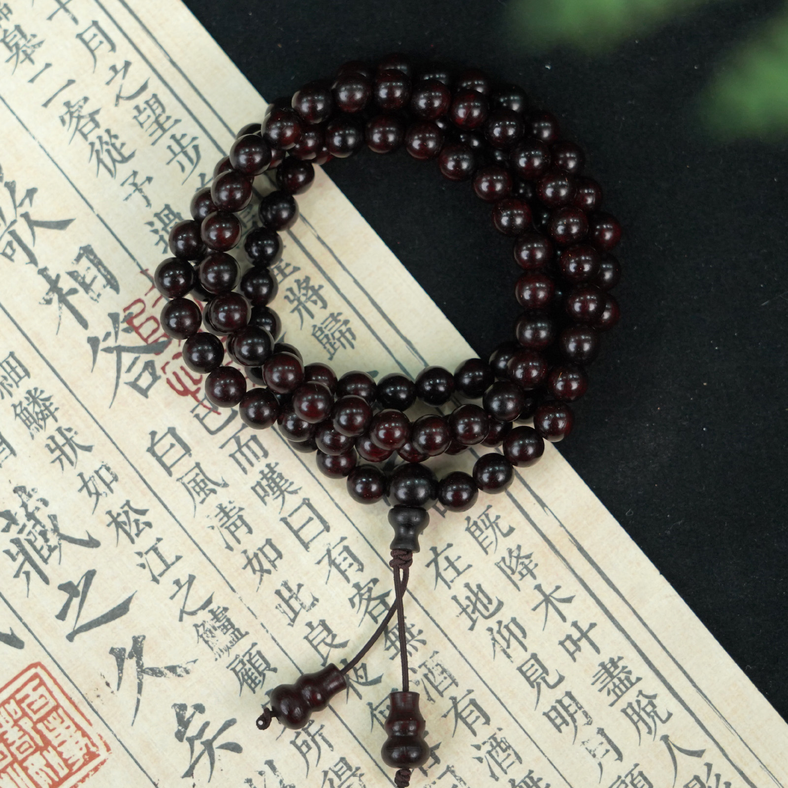 【年终献礼】印度小叶紫檀圆珠卡6多圈文玩手串