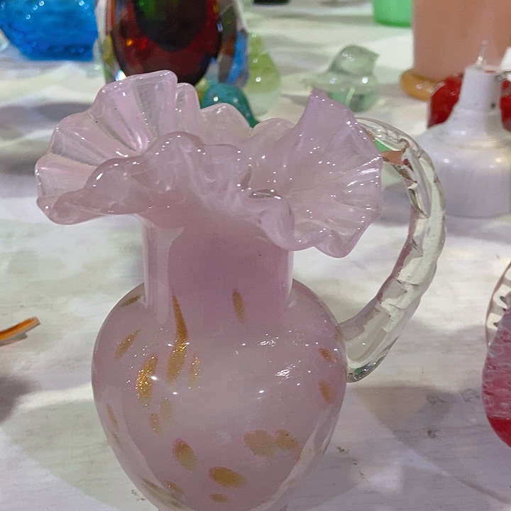 琉璃琉璃花瓶高17口4